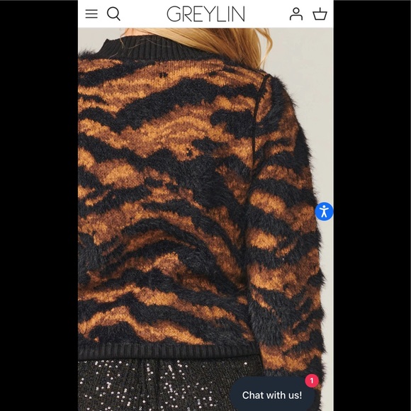 Greylin for Anthropologie Clayton Jacquard cozy‎ sweater knit NWT.Retail now 119 - Picture 3 of 8